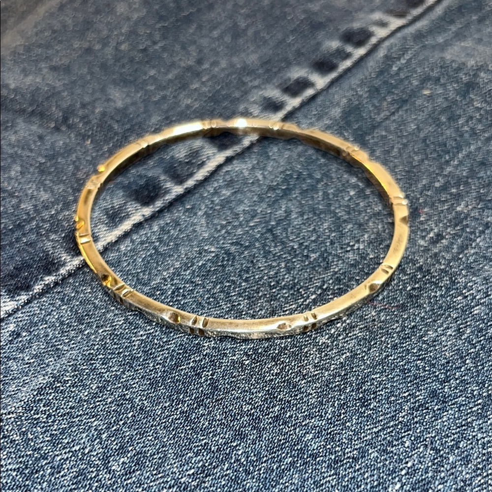 Vintage Artisan Modernist Silver .925 Bangle Bracelet